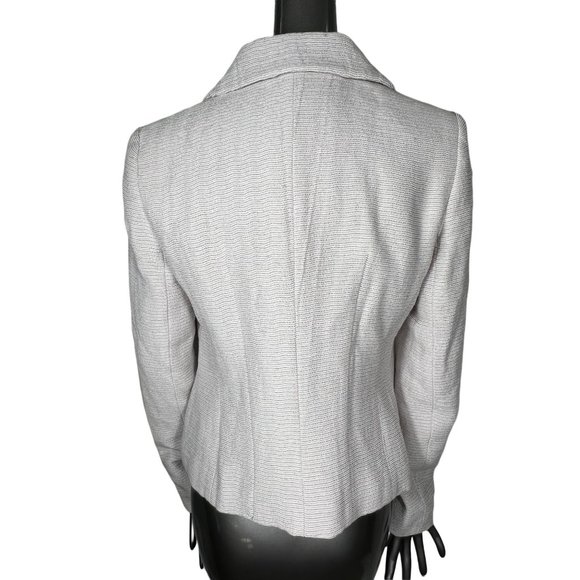 Lafayette 148 New York NWT Textured Blazer Linen Light Beige Jacket 6 - Picture 3 of 4